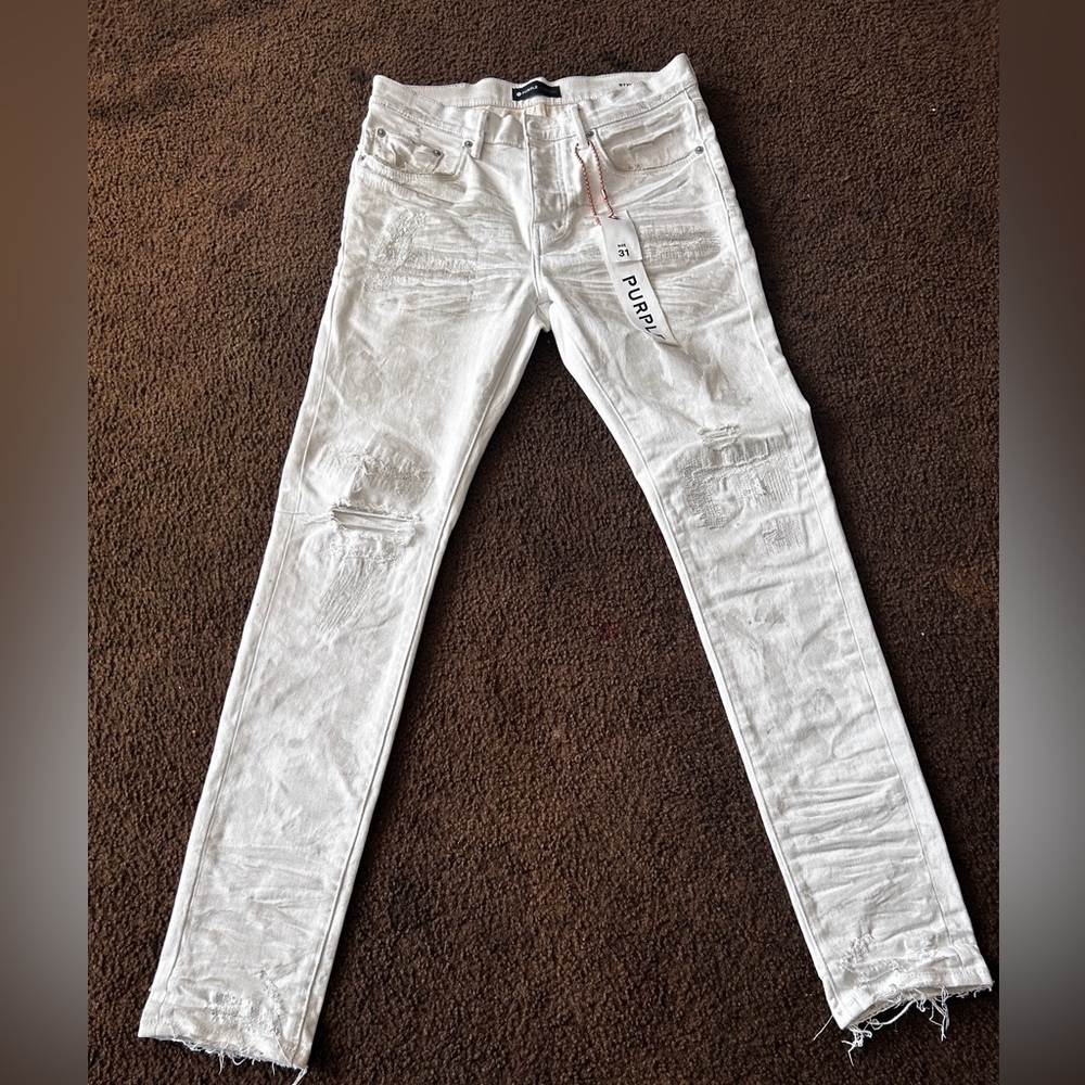 Purple jeans White Dirty Resin Blow